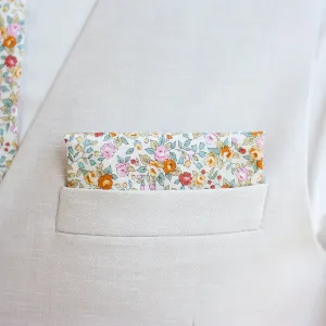 Boy's Pocket Square / Blossoms In Yellow