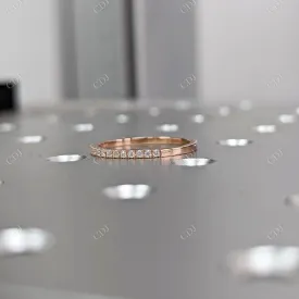 0.18CTW Stackable Diamond Half Eternity Wedding Band