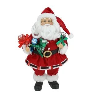 12" Santa Claus Holding Tootsie Pops Christmas Tabletop Decoration