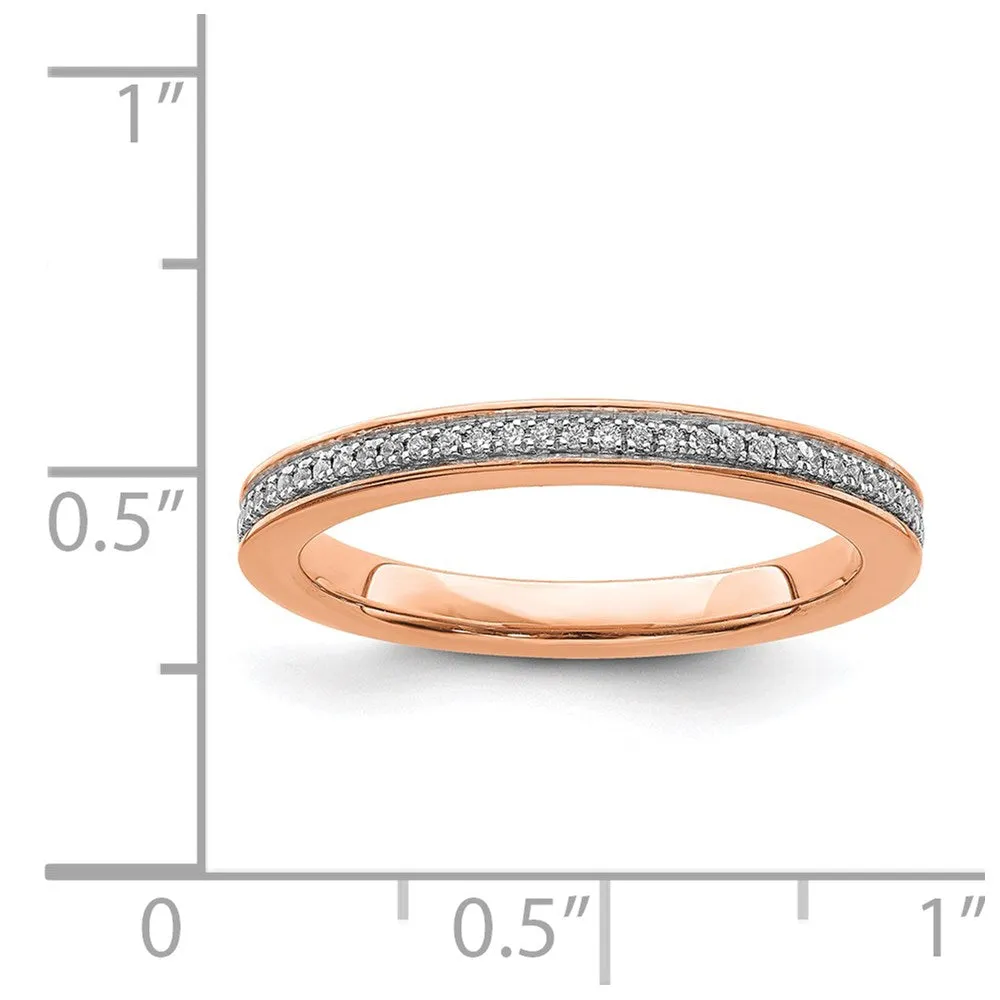 14k Rose Gold Stackable Expressions Diamond Ring | SK2105