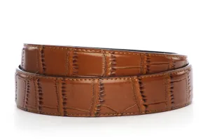 1.5" Light Brown Faux Croc Strap