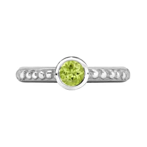 5mm Peridot Granular Dotty Twinkle Ring