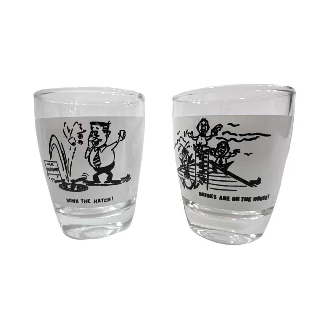 Anchor Hocking Vintage Humorous Shot Glass Set (Set of 4)