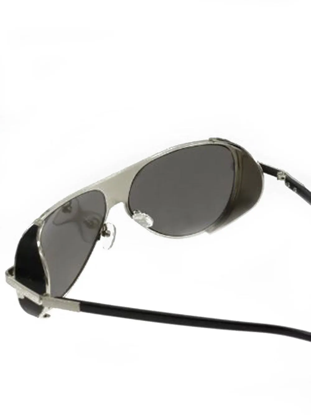 Aviator Sunglasses with side leather look side panel