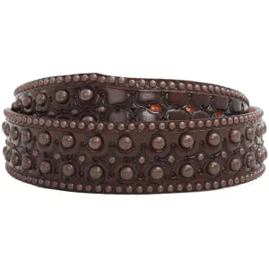 B117 - Brown Tooled Leather Belt