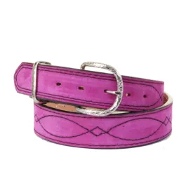 B1198 - Hot Pink Suede Belt