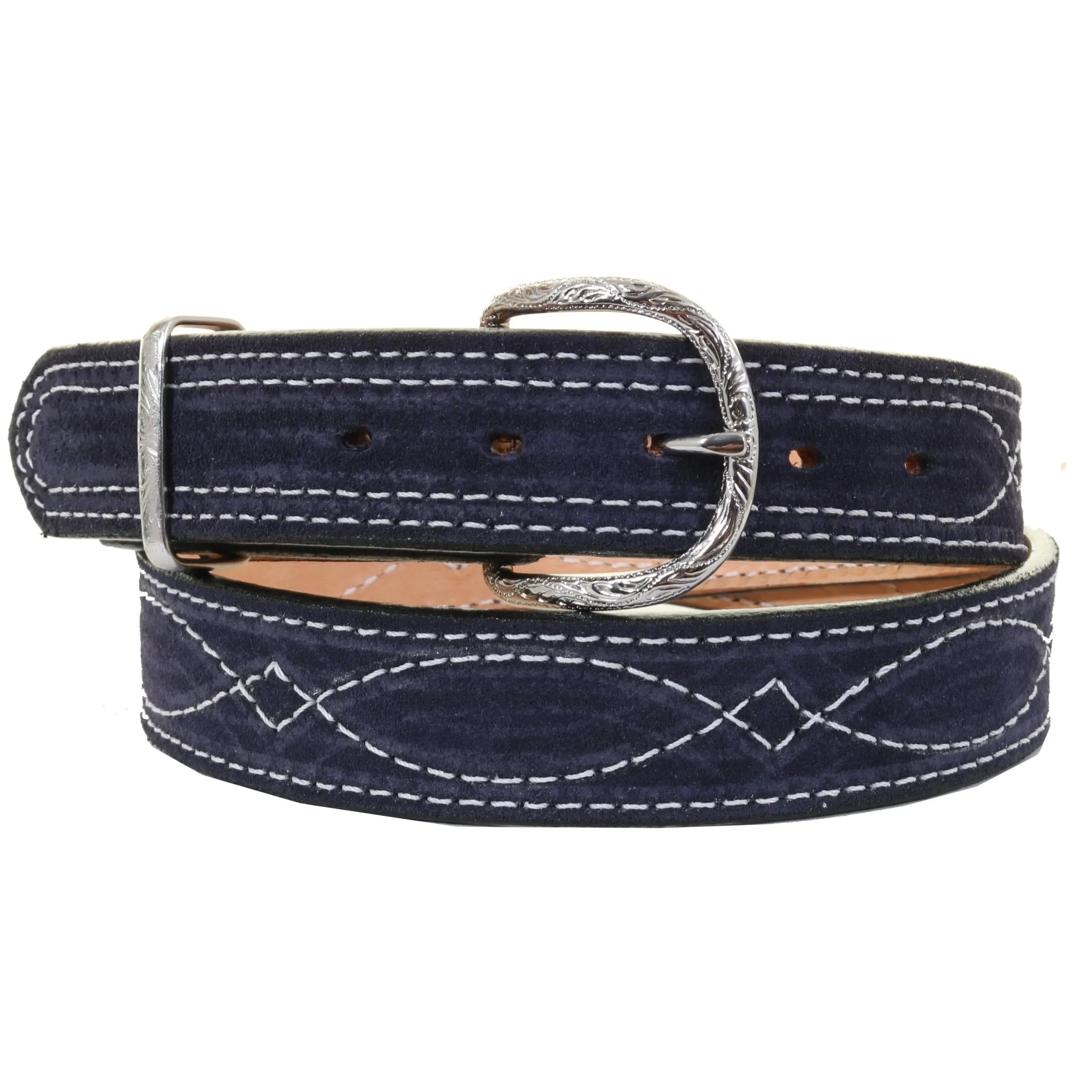 B1198D - Navy Suede Belt