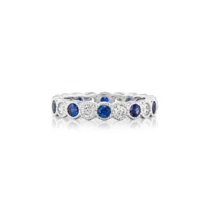 Barmakian Sapphire and Diamond Eternity Band