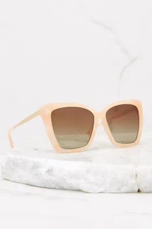 Becky II Citrine Pearl Taupe Flash Sunglasses