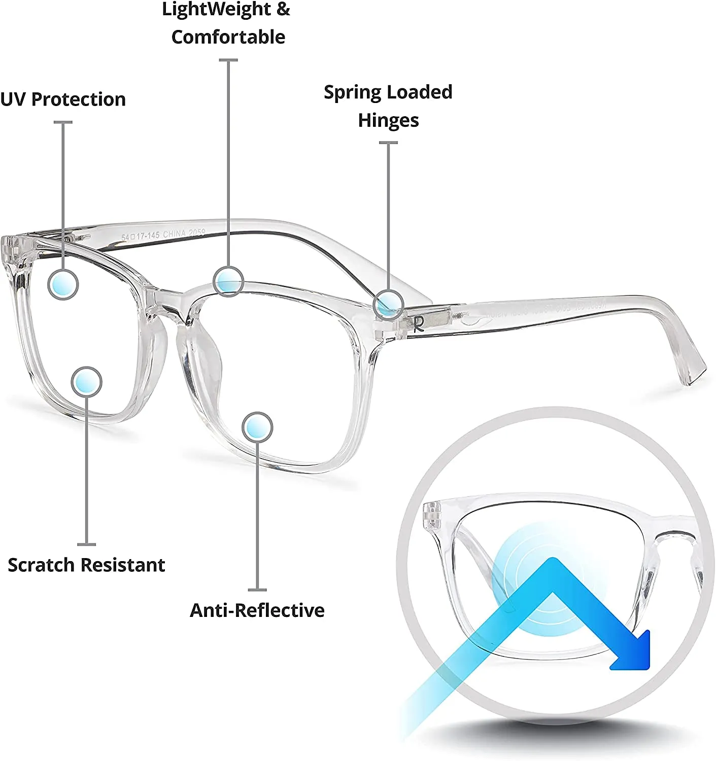 Blue-Light-Blocking-Reading-Glasses-Clear-1-50-Magnification-Computer-Glasses