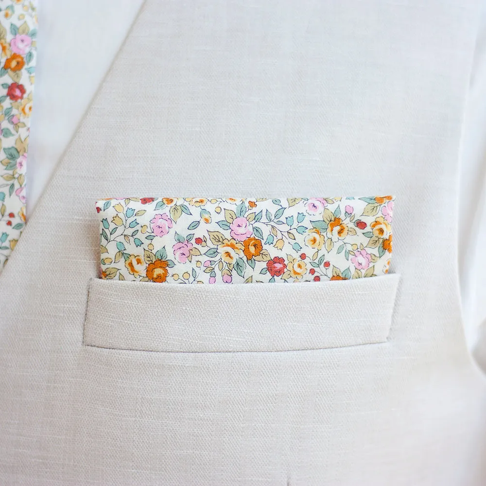 Boy's Pocket Square / Blossoms In Yellow