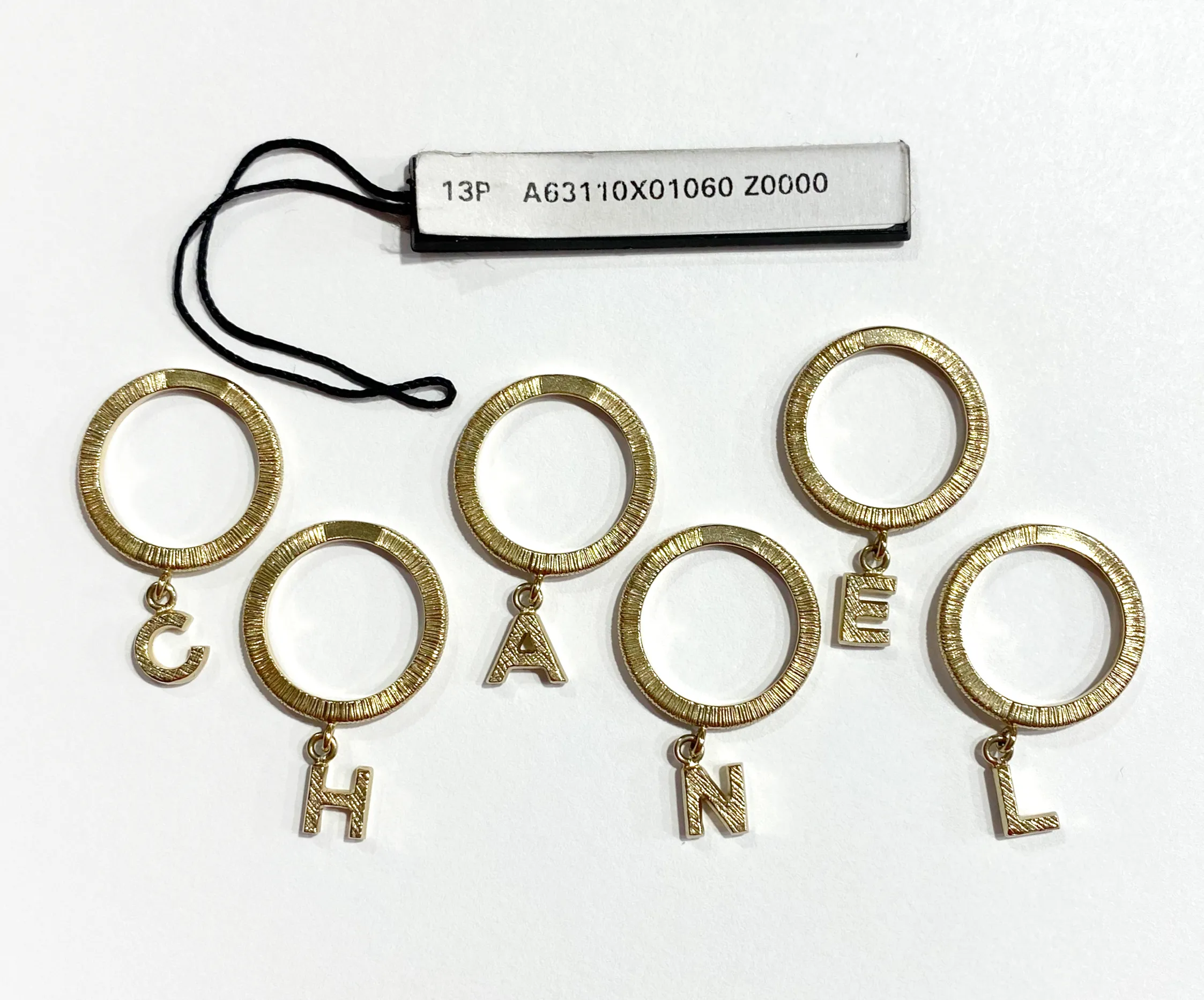 Chanel Letter Charm Ring Set