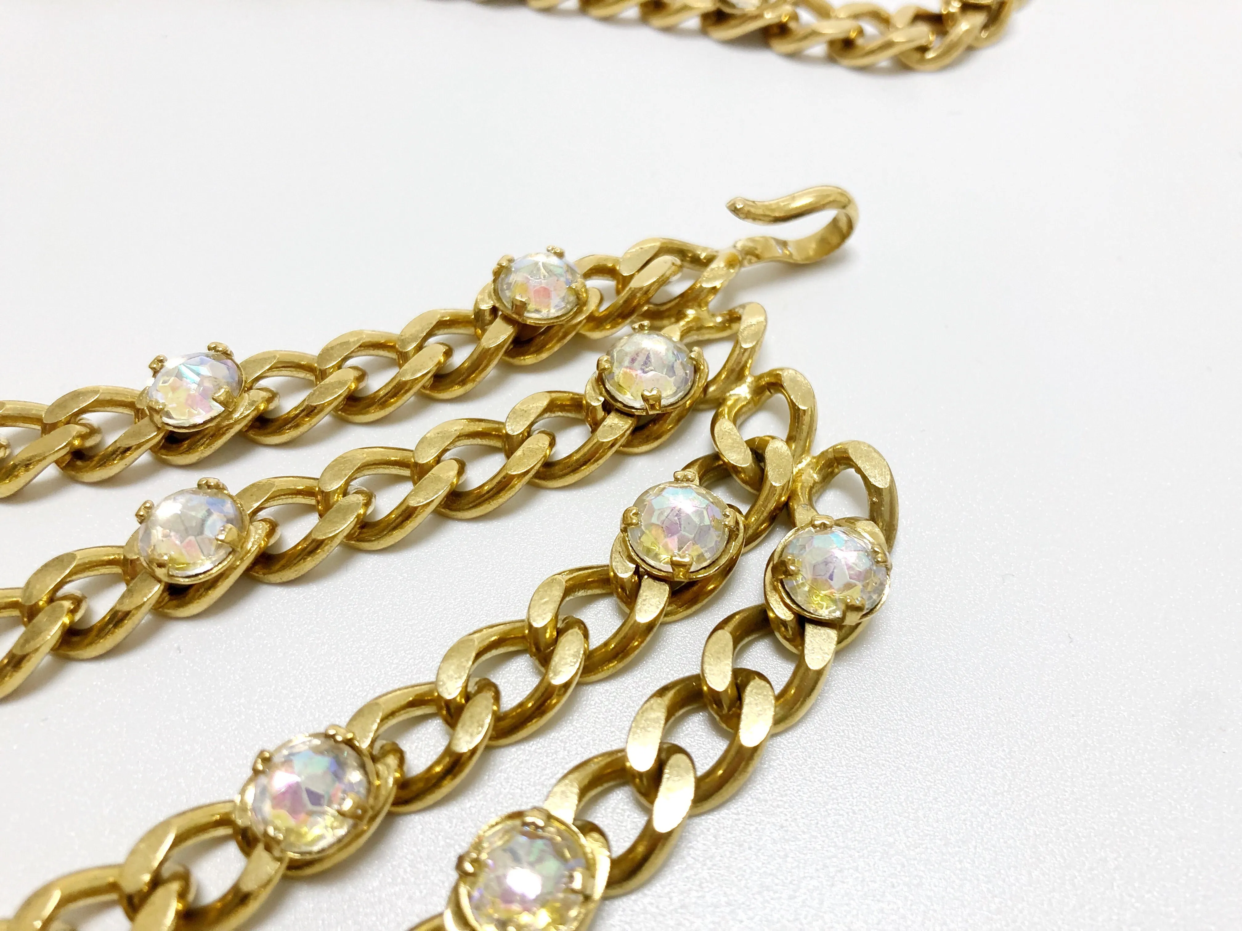 Chanel Vintage Crystal Chain Belt