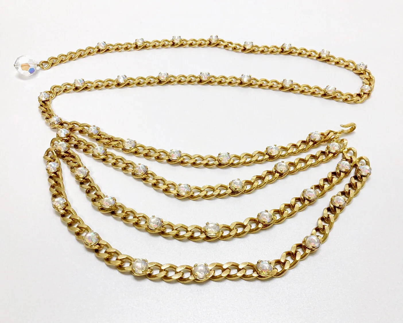 Chanel Vintage Crystal Chain Belt