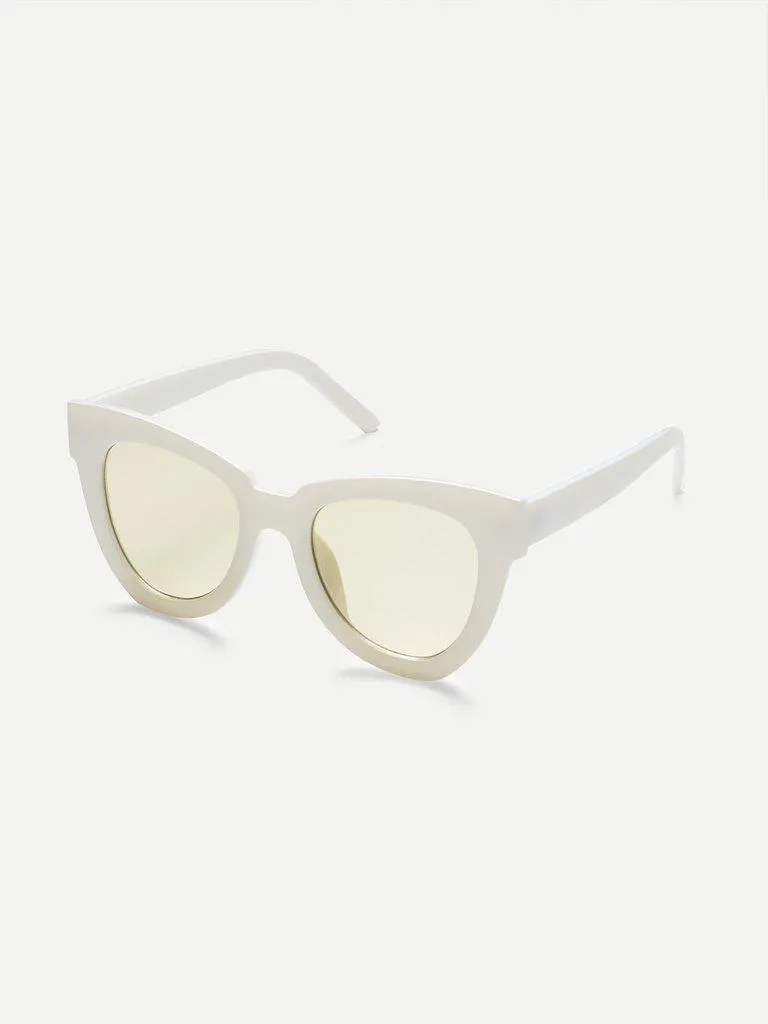 Chunky Frame Cat Eye Sunglasses