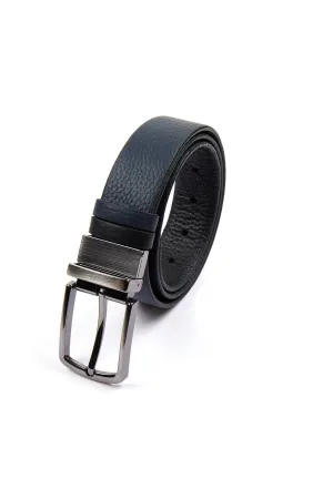 Classic Black Floater - Navy Floater Leather Belt