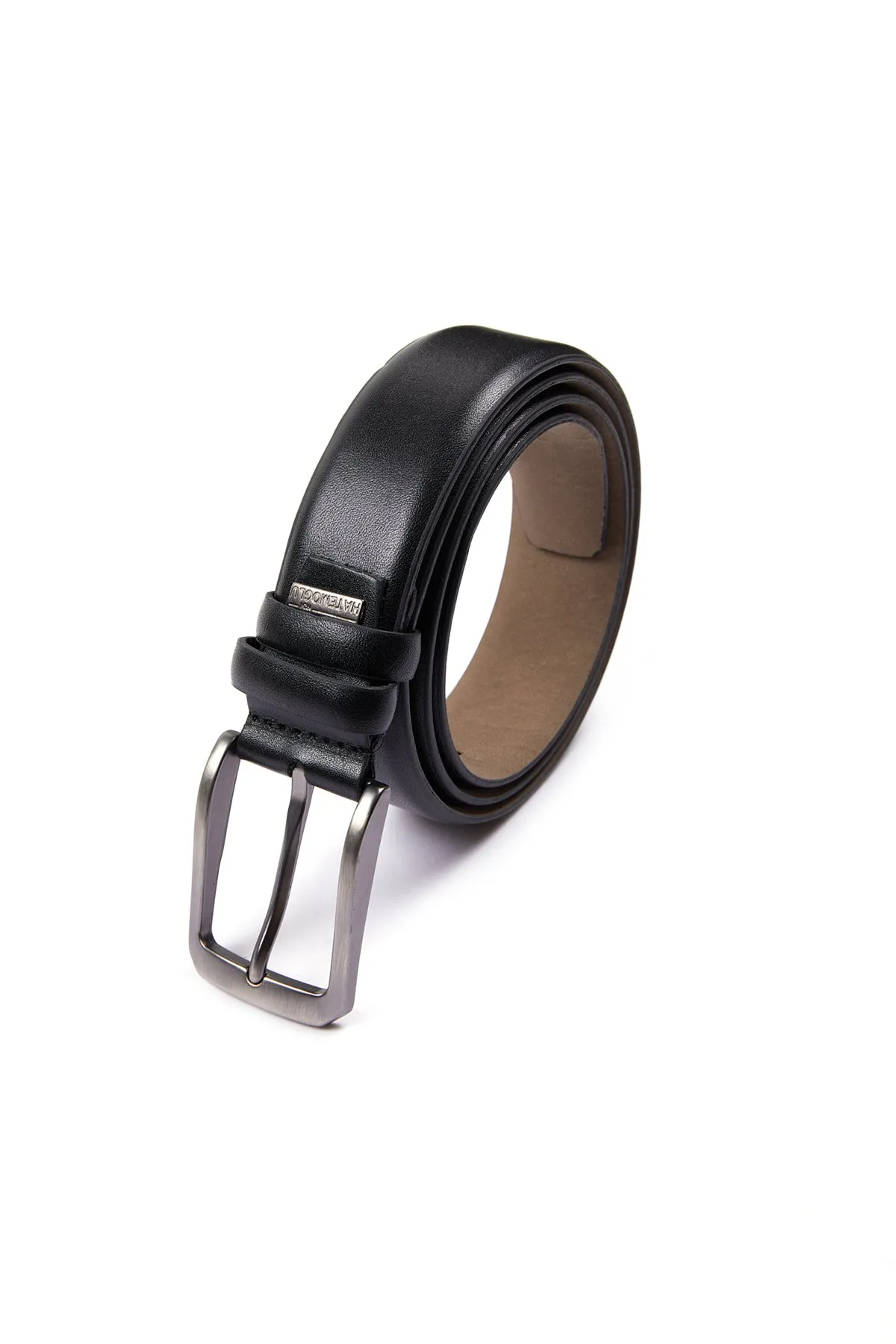 Classic Plain Leather Brown Belt, Black