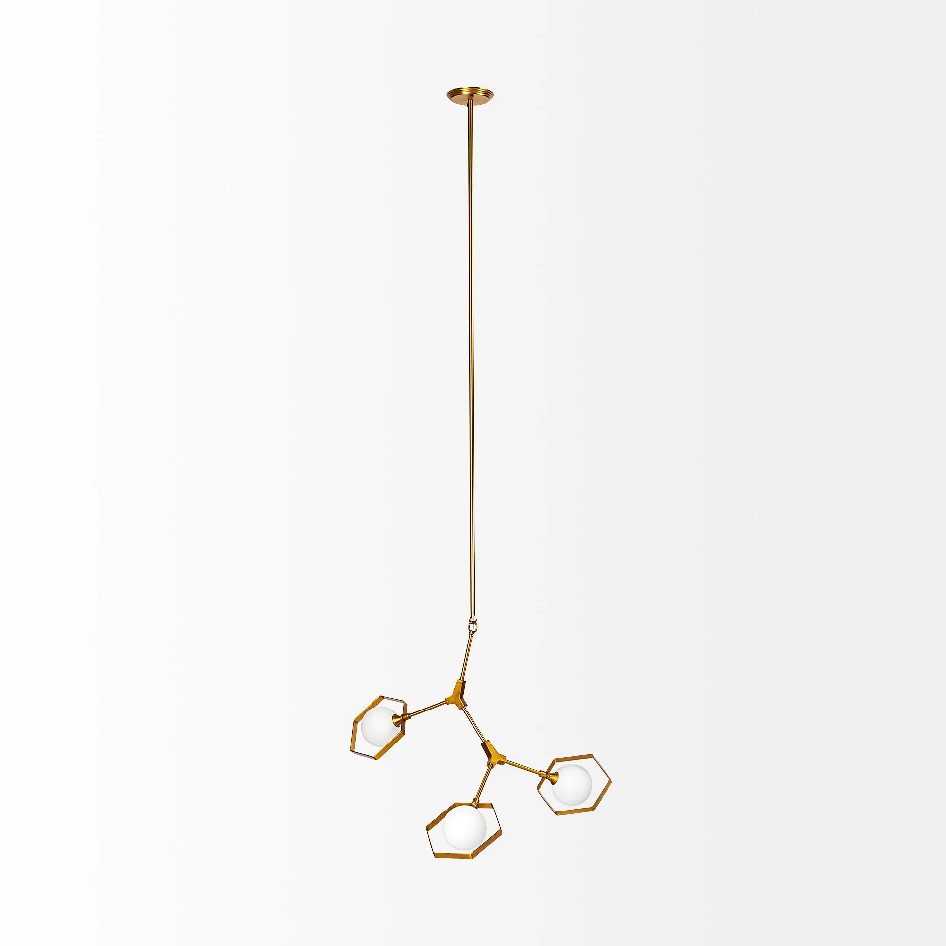 Desousa Chandelier Brass Metal