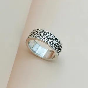 Diamond Geometric Fashion Men's Pattern Viking Ring