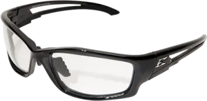 Edge Eyewear Kazbek GSK111VS Black Frame Clear Vapor Shield Lens with Gasket Glasses  - Standard Fit