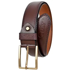 Full Hide Leather Belt for Men, Brown | Sizes 30" to 46" Available