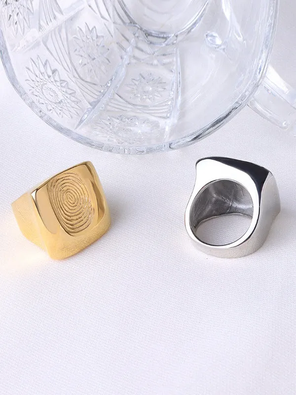 Geometric Pleated Solid Color Rings Accessories