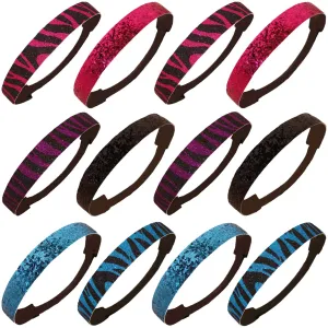 Girly Glitter Headbands - 12 Pack