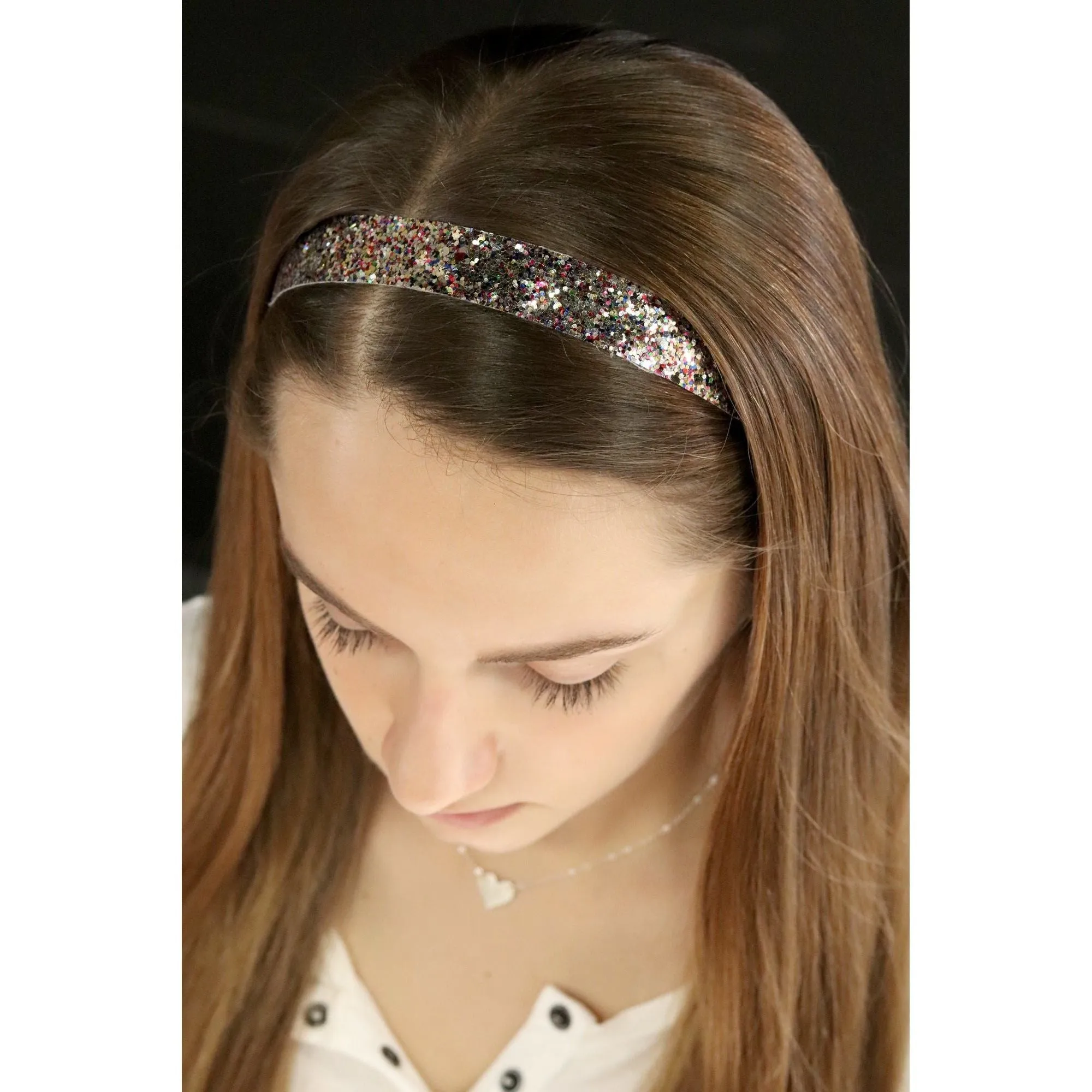 Gold Zebra Glitter Headbands - 12 Pack