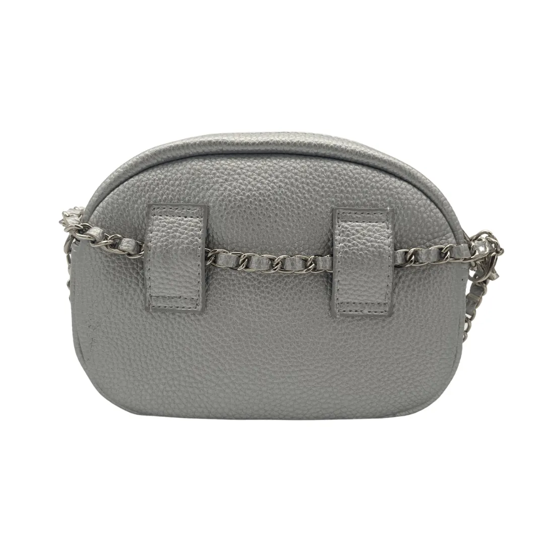 MEIRA T Belt Bag with Chain Shoulder & Evening Straps - Silver New w/out Tags