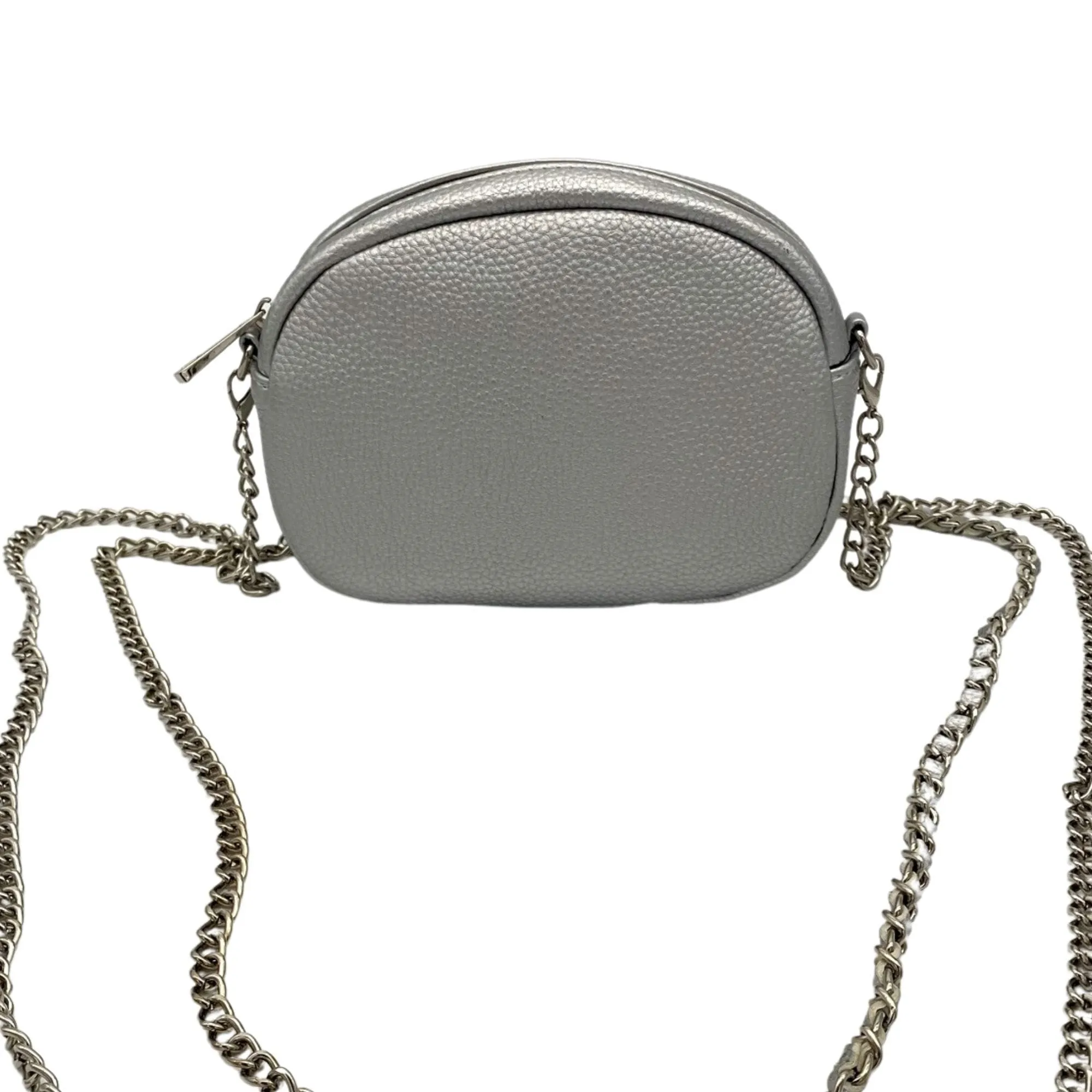 MEIRA T Belt Bag with Chain Shoulder & Evening Straps - Silver New w/out Tags