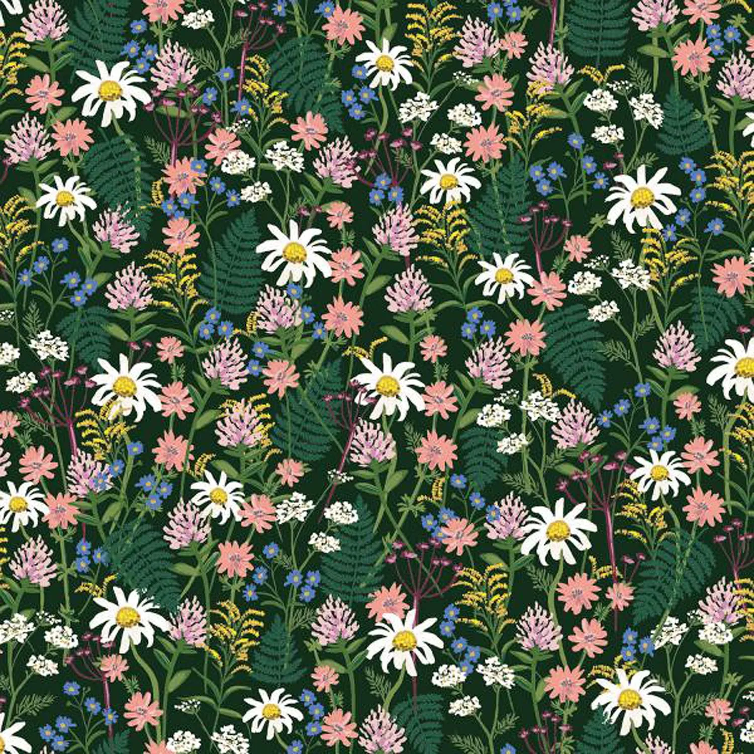 Men's Pocket Square / Wildflowers In Hunter