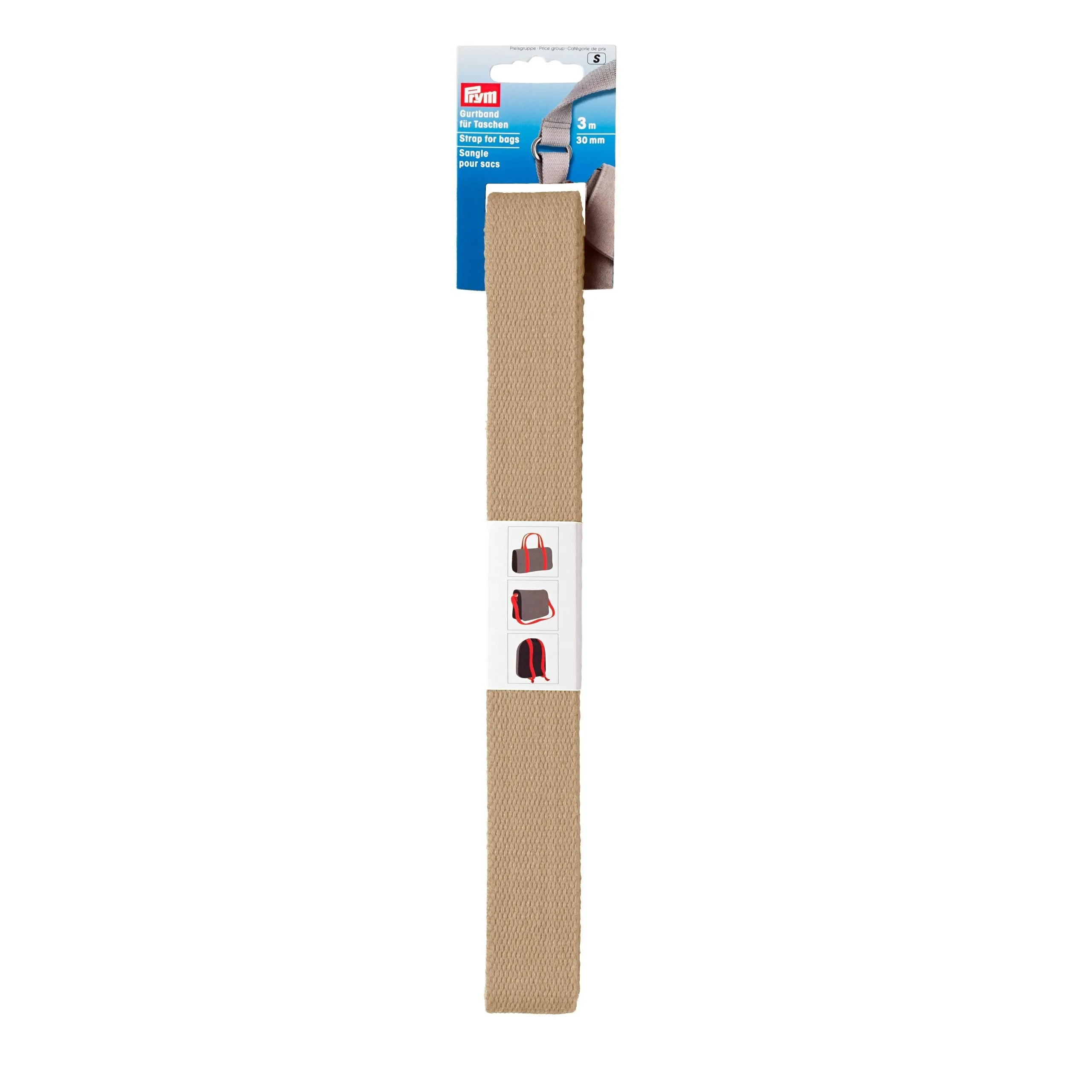 Prym Beige Bag Strap - 30mm x 3mm