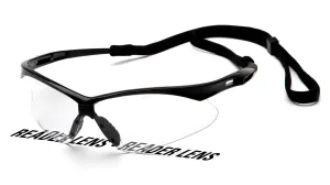 Pyramex SB6310SPR25 PMXTREME Readers Black Safety Glasses W/ Clear   2.5 with Cord Lens (6 each)