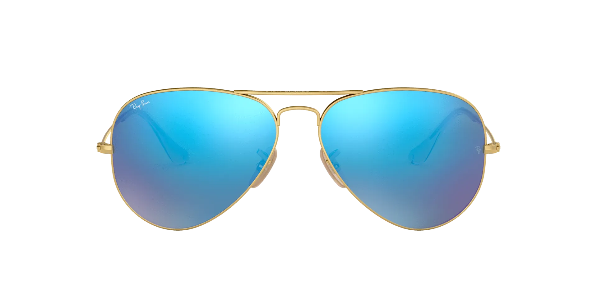 RAY BAN AVIATOR LARGE METAL GOLD | BLUE MIRROR