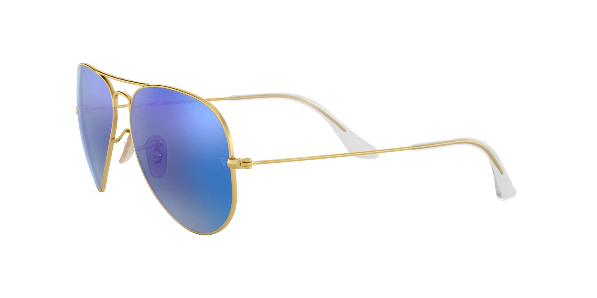 RAY BAN AVIATOR LARGE METAL GOLD | BLUE MIRROR