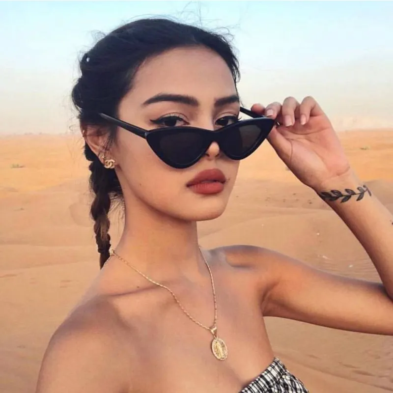 Retro cat eye sunglasses ladies sexy retro cat eye sunglasses brand designer color glasses female