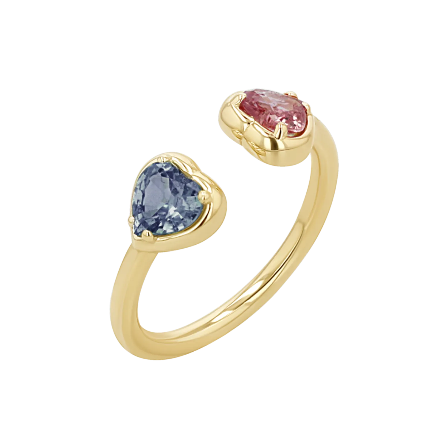 Sapphire Heart Duo Wrap Ring