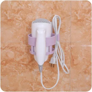 Self Adhesive Hair Dryer Holder Bathroom Wall Storage Shelf Organizer Stand