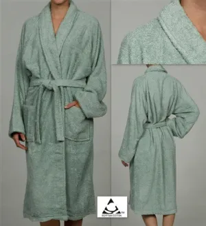 Unisex 100% Pure Egyptian Cotton Sage Bath Robe