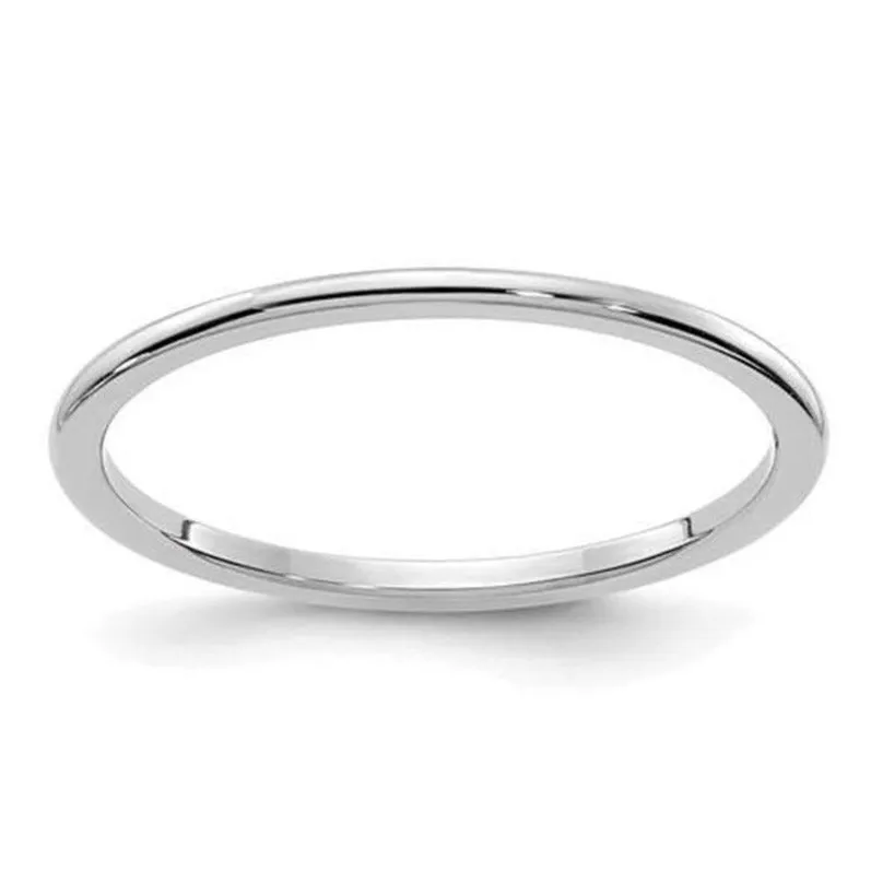 White Gold 1.2MM Stackable Band