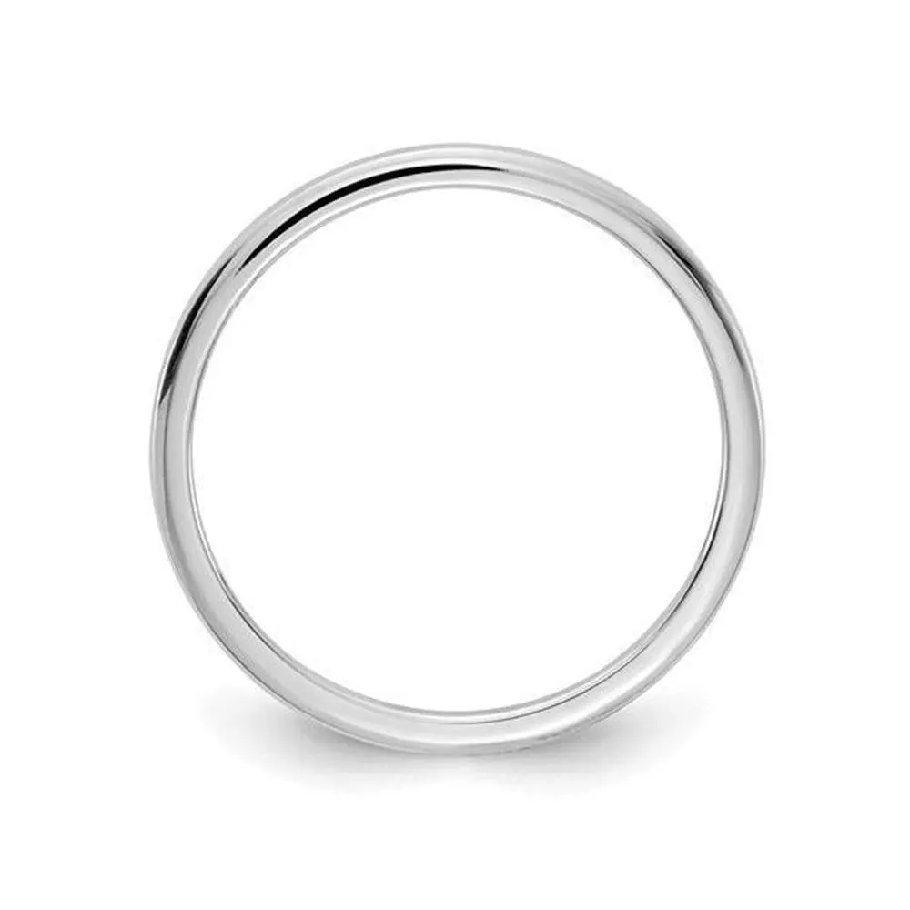 White Gold 1.2MM Stackable Band