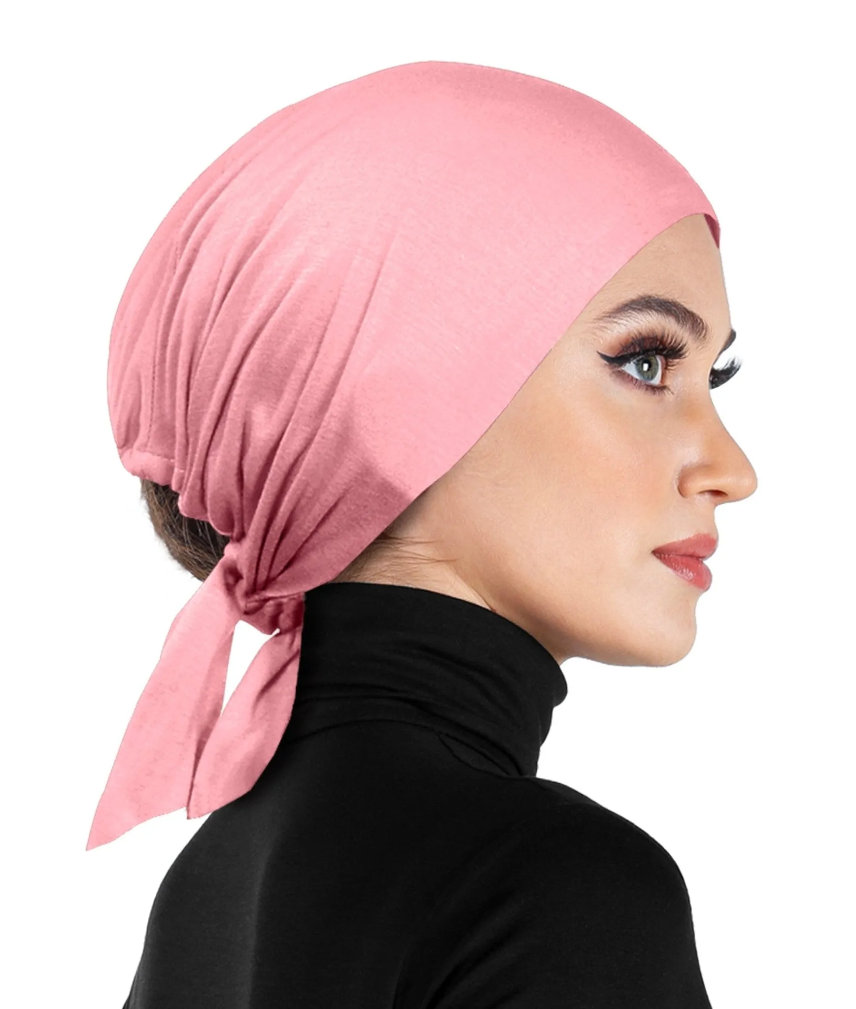 Wholesale Cotton Bonnet Hijab Caps with ties one Dozen