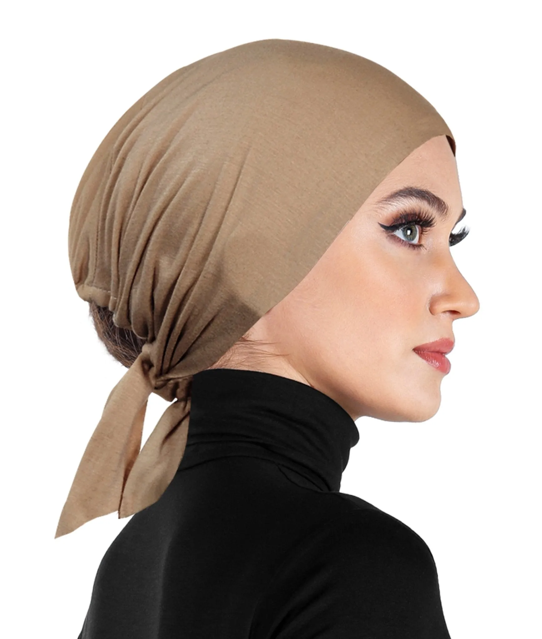 Wholesale Cotton Bonnet Hijab Caps with ties one Dozen